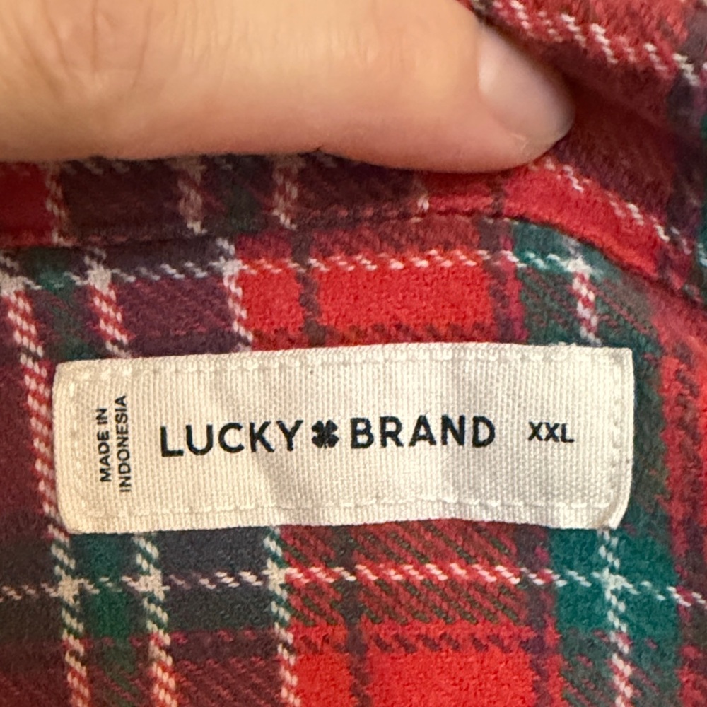 Lucky Brand Red Plaid Women's Jersey Top - Picture 5 of 6